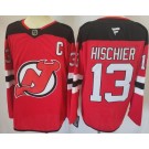 Men's New Jersey Devils #13 Nico Hischier Red Authentic Jersey