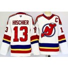Men's New Jersey Devils #13 Nico Hischier White Authentic Jersey