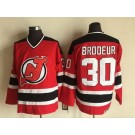 Men's New Jersey Devils #30 Martin Brodeur Red Throwback Jersey