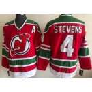 Men's New Jersey Devils #4 Scott Stevens Red Green Throwback Jersey