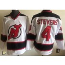 Men's New Jersey Devils #4 Scott Stevens White Throwback Jersey