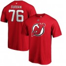 Men's New Jersey Devils #76 PK Subban Red Printed T Shirt 112120
