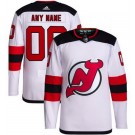 Men's New Jersey Devils Customized White Authentic Jersey