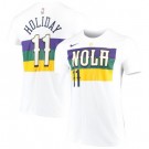Men's New Orleans Pelicans #11 Jrue Holiday White City Printed T-Shirt 0889