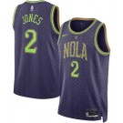 Men's New Orleans Pelicans #2 Herbert Jones Purple 2024 City Heat Press Jersey