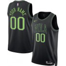 Men's New Orleans Pelicans Custom Black 2025 City Heat Press Jersey