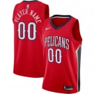 Men's New Orleans Pelicans Custom Red Icon Hot Press Jersey