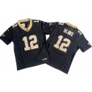 Men's New Orleans Saints #12 Chris Olave Limited Black FUSE Vapor Jersey