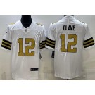 Men's New Orleans Saints #12 Chris Olave Limited White Rush Vapor Jersey
