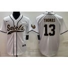 Men's New Orleans Saints #13 Michael Thomas White Baseball Jersey