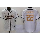 Men's New Orleans Saints #22 Rashid Shaheed Limited White Baseball Jersey