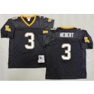 Men's New Orleans Saints #3 Bobby Hebert Black Throwback Jersey