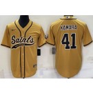 Men's New Orleans Saints #41 Alvin Kamara Gold Baseball Jersey