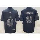 Men's New Orleans Saints #41 Alvin Kamara Limited Black RFLCTV Jersey