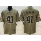 Men's New Orleans Saints #41 Alvin Kamara Limited Olive 2022 Salute To Service Jersey