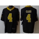 Men's New Orleans Saints #4 Derek Carr Limited Black Vapor Jersey