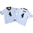 Men's New Orleans Saints #4 Derek Carr Limited White FUSE Vapor Jersey