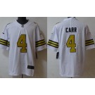 Men's New Orleans Saints #4 Derek Carr Limited White Rush Color Vapor Jersey