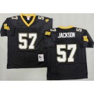 Men's New Orleans Saints #57 Rickey Jackson Black 1987 Throwback Jersey