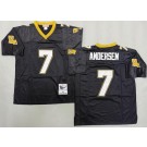 Men's New Orleans Saints #7 Morten Andersen Black 1991 Throwback Jersey