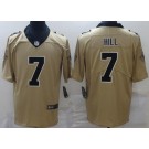 Men's New Orleans Saints #7 Taysom Hill Limited Gold Inverted Vapor Untouchable Jersey