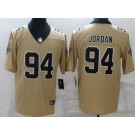 Men's New Orleans Saints #94 Cameron Jordan Limited Gold Inverted Vapor Jersey