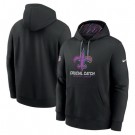Men's New Orleans Saints Black 2024 Crucial Catch Club Pullover Hoodie