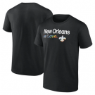 Men's New Orleans Saints Black City Pride Team V Neck T Shirt