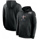 Men's New Orleans Saints Black Crucial Catch Sideline Performance Pullover Hoodie