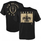 Men's New Orleans Saints Black Liquid Camo Logo T Shirt
