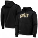 Men's New Orleans Saints Black Printed Pullover Hoodie 302644