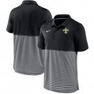 Men's New Orleans Saints Black Stripes Patchwork Polo