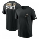 Men's New Orleans Saints Black Team Incline T Shirt