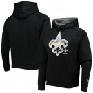 Men's New Orleans Saints Black Training Collection Raglan Pullover Hoodie