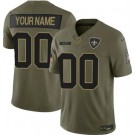 Men's New Orleans Saints Custom Limited Green 2025 Salute To Service Jersey