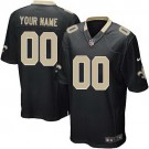Men's New Orleans Saints Customized Game Black Jersey