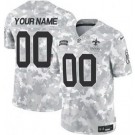 Men's New Orleans Saints Customized Limited Arctic Camo 2024 Salute to Service Jersey