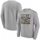 Men's New Orleans Saints Gray Chance Throwback Fleece Pullover Sweatshirt