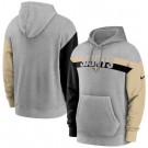 Men's New Orleans Saints Gray Heathered Heritage Tri Blend Pullover Hoodie
