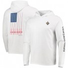 Men's New Orleans Saints White Vineyard Vines Hoodie Long Sleeve T Shirt