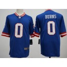 Men's New York Giants #0 Brian Burns Limited Blue Classic Vapor Jersey