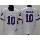 Men's New York Giants #10 Eli Manning Limited White Rush Color Jersey