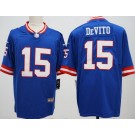 Men's New York Giants #15 Tommy DeVito Limited Blue Classic Vapor Jersey