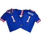 Men's New York Giants #1 Malik Nabers Limited Blue Classic FUSE Vapor Jersey