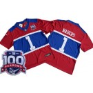 Men's New York Giants #1 Malik Nabers Limited Red Alternate FUSE 100 Seasons Vapor Jersey