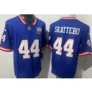Men's New York Giants #44 Cam Skattebo Limited Blue Blue Classic 100 Seasons FUSE Vapor Jersey