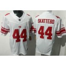 Men's New York Giants #44 Cam Skattebo Limited White FUSE Vapor Jersey
