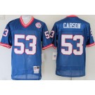 Men's New York Giants #53 Harry Carson Blue Throwback Jersey