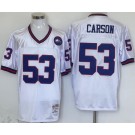 Men's New York Giants #53 Harry Carson White Throwback Jersey