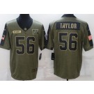 Men's New York Giants #56 Lawrence Taylor Limited Olive 2021 Salute To Service Jersey